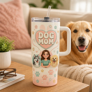 Dog Mom Custom Cartoon Portrait 40oz Handle Tumbler - Personalized 40 oz Stainless Steel Tumbler 8e26171f-96d3-4223-a440-258fb2c2a5d1.jpg