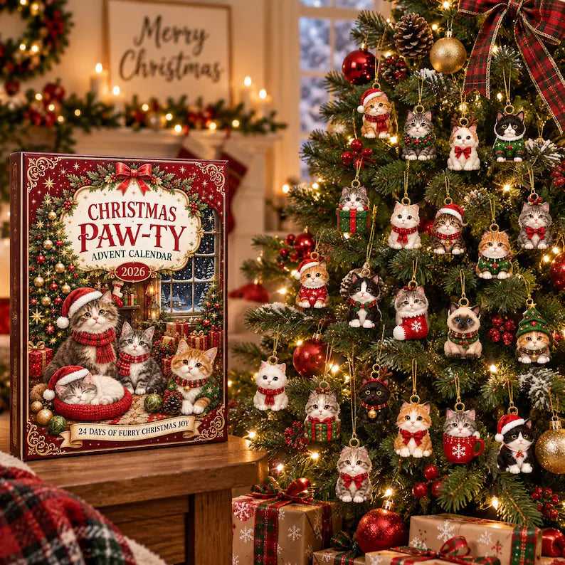 Christmas Cat Advent Calendar, 24 Days of Furry, Cat Lover Gift, Seasonal Ornament Decor, Pet Family Keepsake, Christmas Ornament, Gift 2026 8e26f799-5bf7-42f3-808f-74235fe02193-dfgrt-2-.webp