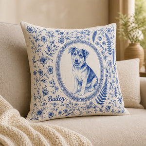 Custom Pet Cameo Toile Pillow – Photo-to-Ink Portrait with Name - Personalized Pillow 8e273742-24e4-45d4-889d-bf2c9833498c.jpg