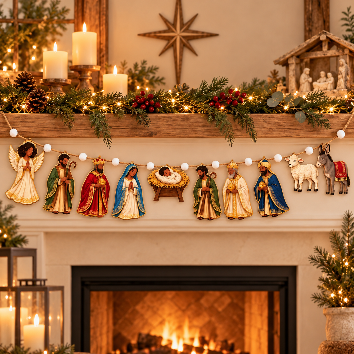 African American Nativity Wooden Garland, Black Holy Family Christmas Mantel Decor 8e367963-39cf-4aee-a286-f74b2c61544f-482337e9-cac6-41c8-b239-b993ca6ba368.png