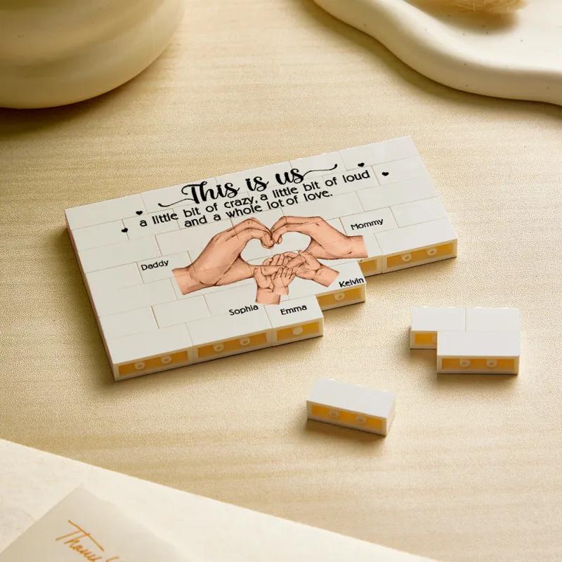 This Is Us Personalized Building Brick Family Puzzle Building Brick Blocks Gift for Mother Gift For Father