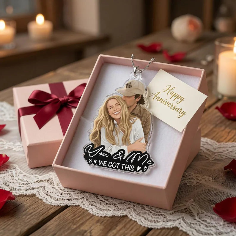 Personalized Couple Car Hanging Ornament, Custom Photo Acrylic Car Charm, Anniversary Gift for Him Her, Rearview Mirror Ornament 8e628801-a47d-4c7b-9751-ca19540321f2-rret-2-.webp