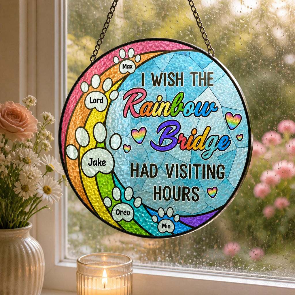 Rainbow Bridge Visiting Hours Suncatcher – Personalized Pet Names - Personalized Suncatcher Stained Glass 8e6650d3-8d74-41b4-95bf-164bf1b60f39.jpg
