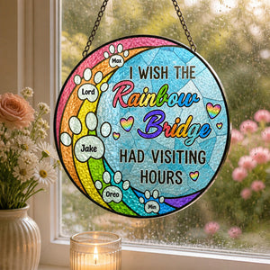 Rainbow Bridge Visiting Hours Suncatcher – Personalized Pet Names - Personalized Suncatcher Stained Glass 8e6650d3-8d74-41b4-95bf-164bf1b60f39.jpg