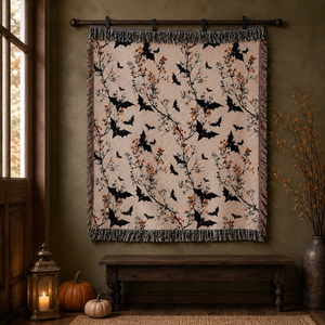 Neutral Halloween Blanket Bat Boho Halloween Decor Bat Woven Blanket Floral Halloween Throw Blanket Fall Home Decor 8e717113-db2c-4aa6-bd00-de211d8dcb4e-banner-2.png