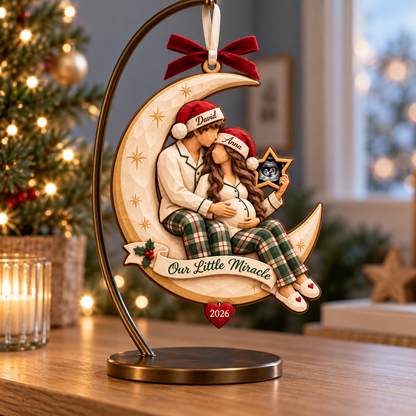 Personalized Pregnancy Christmas Ornament 2026 – Our Little Miracle Moon, Custom Couple Names, Baby Announcement Gift for Parents to Be 8ecf0e1d-fc9c-42eb-888f-32328cf538c7-Crescent-Moon-Family-Keepsake-Ornament-4.png