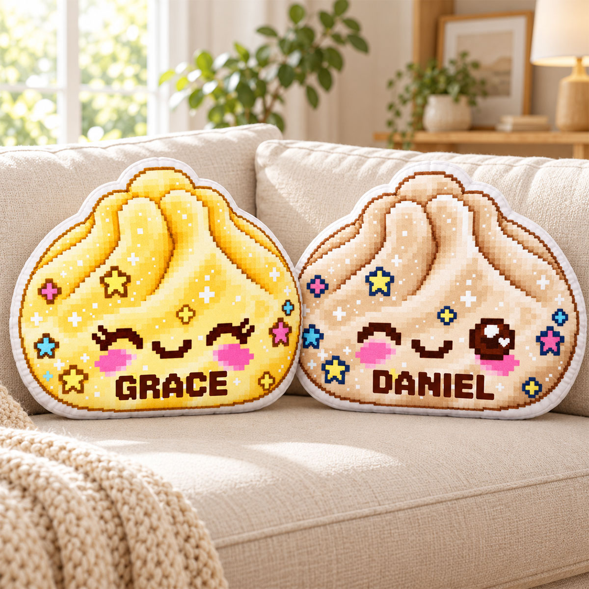 Rainbow Pixel Art Dumpling Custom Shaped Pillow with Name - Personalized Gift for Kids 8ed1c78e-2b41-47b9-8482-56183dedd43b-5-4-.jpg