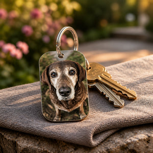 Pet Memorial Photo Keychain – Once By My Side, Forever In My Heart - Personalized Color Printed Stainless Steel Keychain 8ed5b082-ca73-4b7b-8f8c-7d72435d1744.jpg