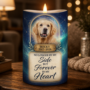 Pet Memorial Candle – Forever In My Heart (Photo + Name + Years) - Personalized Candle 8edec481-b020-455c-be27-c56a14d8c910.png