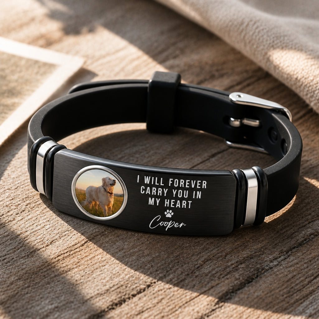 Pet Memorial Photo Bracelet – I Will Forever Carry You In My Heart - Personalized Projection Bracelet 8eedae3e-d630-429f-9d0a-a7837fc5d58b.jpg