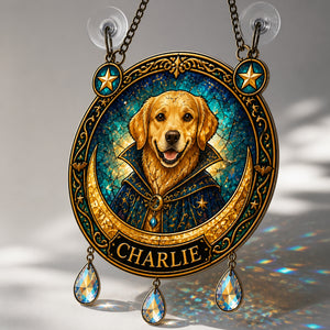Halloween Stained-Glass Pet Portrait Suncatcher – Custom Photo - Personalized 1 Layered Suncatcher with Charm 8f0d84ea-692a-4181-9e46-d5c3209d20a2.jpg