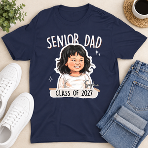 Personalized Senior Dad Shirt, Custom Graduate Photo T-Shirt with Name & Class of 2027, Proud Dad Graduation Gift, Senior Year Family Tee 8f0ee9a0-3c18-4f73-9960-679963d29b7e-2.png