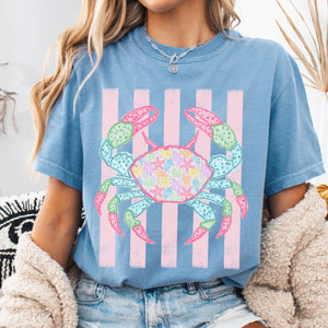 Comfort Colors Crab Shirt - Preppy Crab Graphic T-shirt - Boho Summer Beach Shirt - Retro Print Nautical Image TShirt 8f1271f4-cd58-474a-8d0b-67ed60770eb6-5.jpg