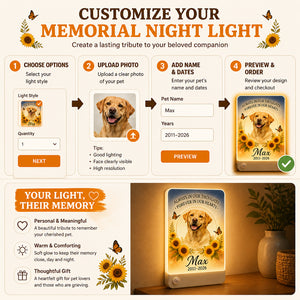 Pet Memorial Night Light with Photo — Sunflower & Butterfly Tribute - Personalized Acrylic Night Light 8f1685ab-7739-47b3-a965-5136025cc5cc.jpg