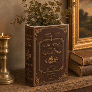 Custom Vintage Ceramic Book Vase, Personalised Wedding Gift for Couple, Bridal Shower Gift, Engagement Gifts, Wedding Gift, Bridesmaid Gift 8f1a18fc-620f-4634-a261-a7c9b80f06b7-6.jpg