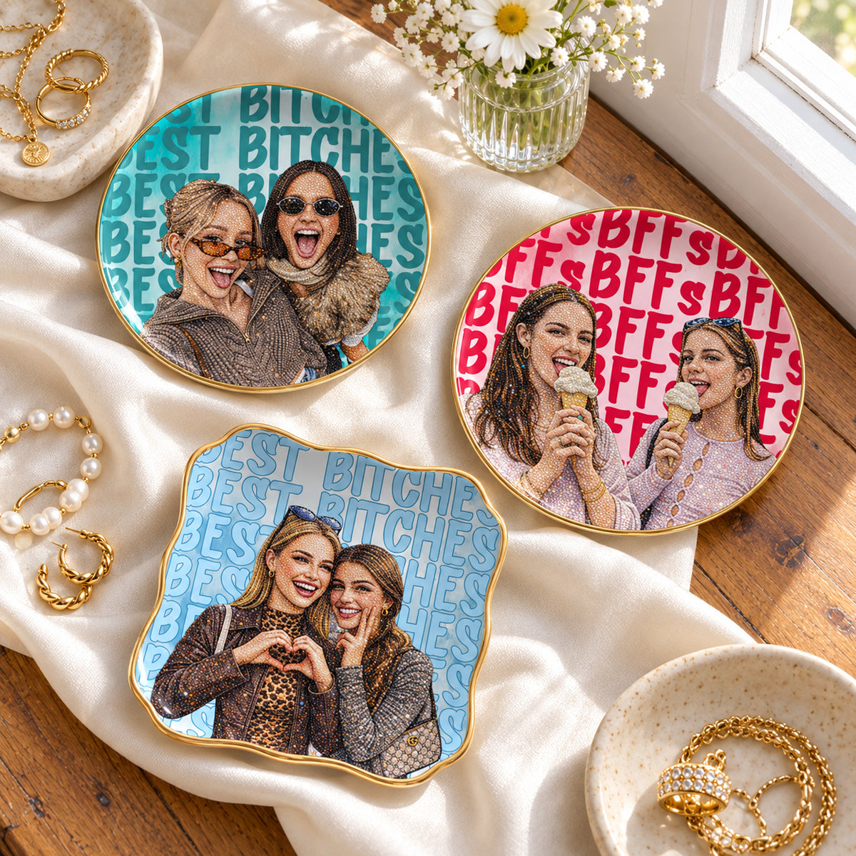 Custom Photo Rhinestone Art Besties Funny Keepsake - Personalized Ring Dish 8f34c960-5b3a-4370-a6e4-a8b8757ff73e-BN-3.jpg