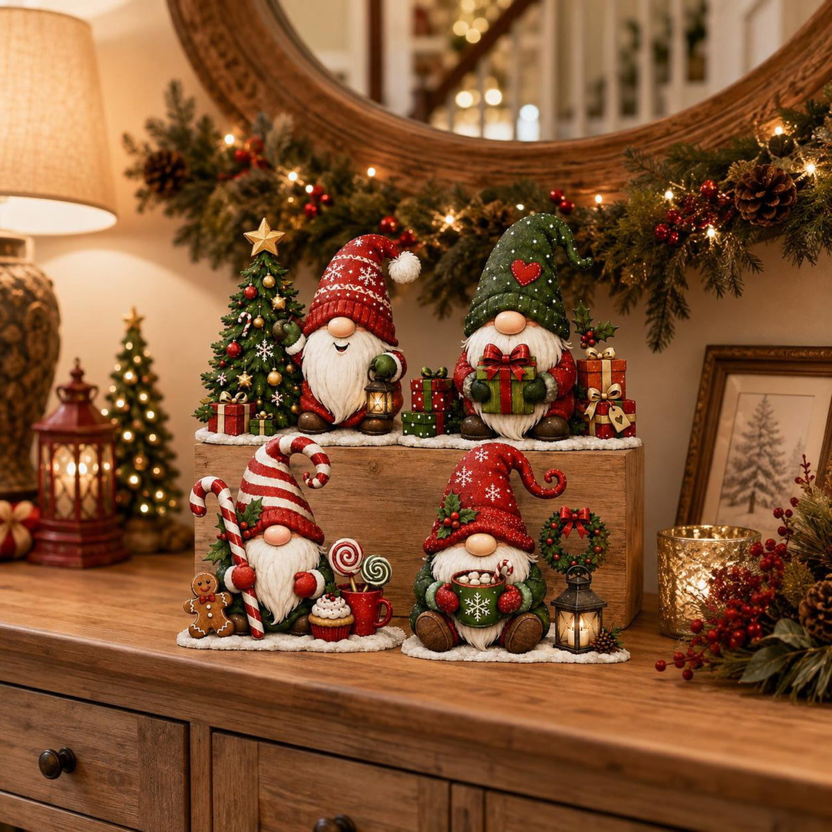 Christmas Gnome Wooden Block Set, Holiday Shelf Sitter Decor, Cute Santa Gnome Tabletop Signs, Rustic Christmas Home Decoration 8f462b3b-9d21-40f6-9329-c049b235912f-2.jpg