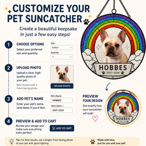 Rainbow Bridge Pet Memorial Suncatcher — Photo, Name & Years - Personalized Suncatcher Ornament 8f548d58-a364-4ade-a62d-8945e044220a.jpg