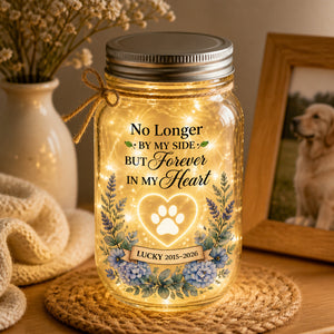 Pet Memorial Mason Jar Light – No Longer By My Side (Name & Years) - Personalized Mason Jar Light 8f717515-a5a5-4f22-8243-47807ecd5a01.jpg