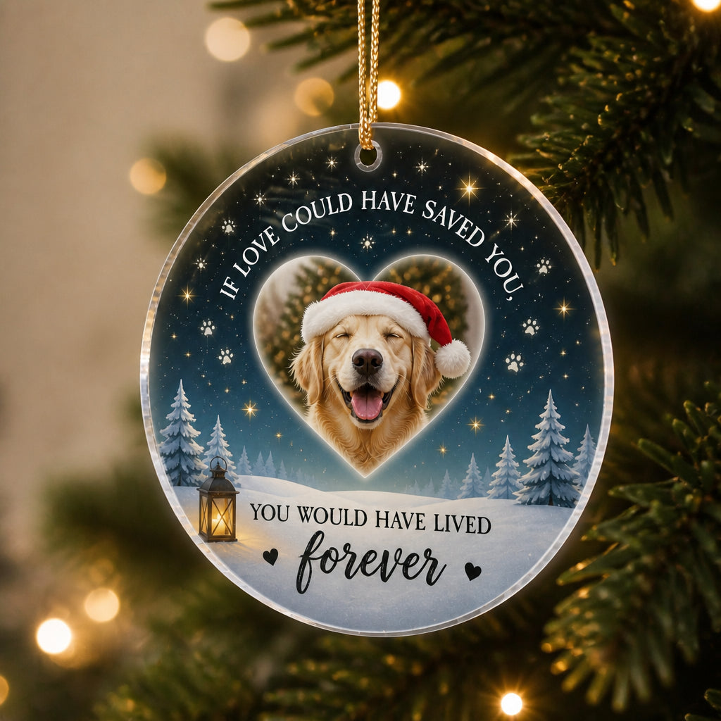 Pet Memorial Photo Ornament – If Love Could Have Saved You - Personalized Transparent Acrylic Ornament 8f8556b2-80eb-4e74-ad0a-08ce050f4e5f.jpg