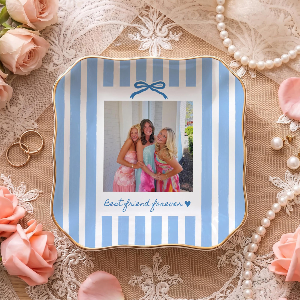 Personalized Bestie Photo Jewelry Dish, Ceramic Trinket Tray for Best Friend, Bestie Striped Ring Dish, Birthday Gifts For Bestie 8f8e46a7-157d-4156-9e4e-d3d74d49ae97-9.jpg