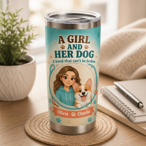 A Girl and Her Dog – Custom Cartoon Portrait Tumbler - Personalized Tumbler 8f8f0080-4930-4e3a-b195-074a844fb13f.jpg