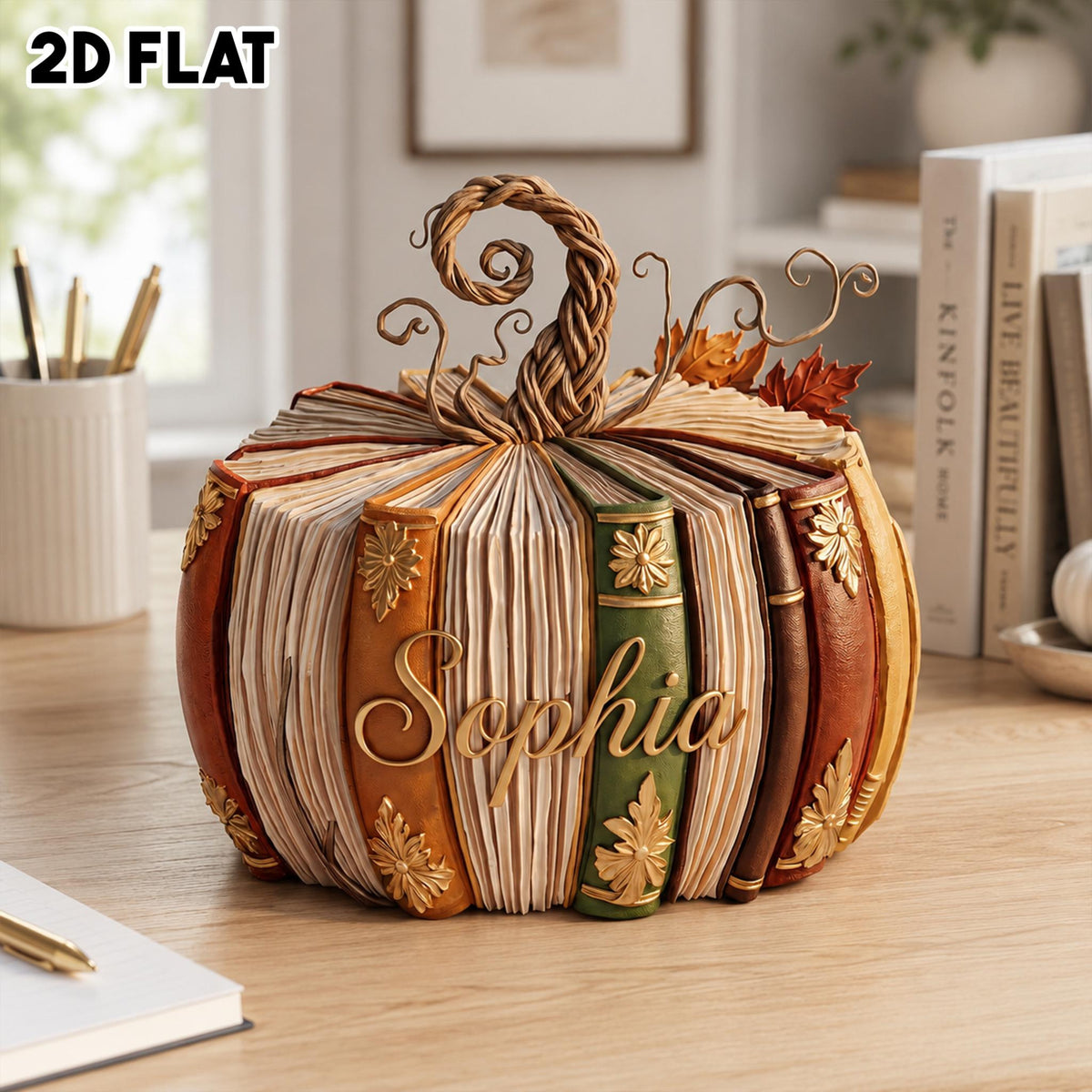 Personalized Fall Book Pumpkin Wooden Block, Custom Pumpkin Book Nook Decor for Book Lovers, Unique Librarian Gift, Book Lover Gift 8fc596cd-814e-47bb-89ae-9622a9114177-4.jpg