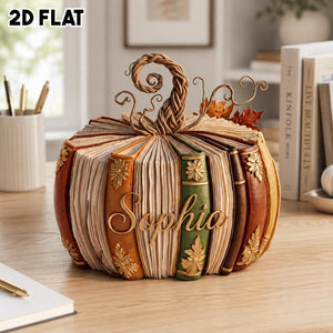 Personalized Fall Book Pumpkin Wooden Block, Custom Pumpkin Book Nook Decor for Book Lovers, Unique Librarian Gift, Book Lover Gift 8fc596cd-814e-47bb-89ae-9622a9114177-4.jpg