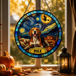 Custom Halloween Starry Night Pet Suncatcher — Photo-to-Art with Name - Personalized Suncatcher Stained Glass 8fcacede-b4ec-4d9d-bfd0-bed4ea17727a.jpg