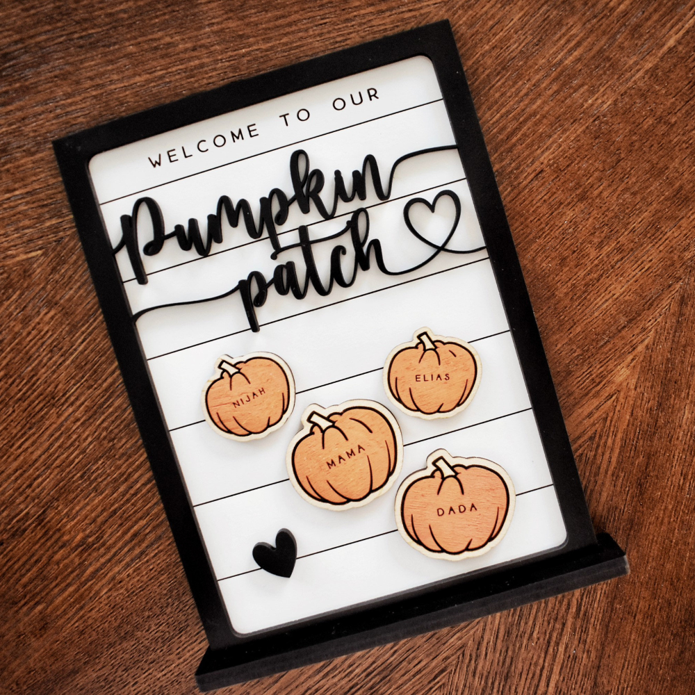 Welcome To Our Pumpkin Patch - Personalized Wood Sign - Halloween Gift For Family