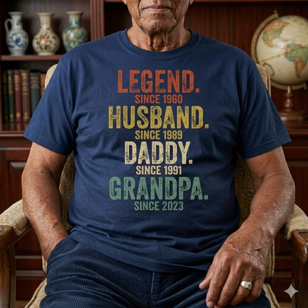 Legend Husband Dad Papa - Family Personalized Custom Unisex T-shirt, Hoodie, Sweatshirt