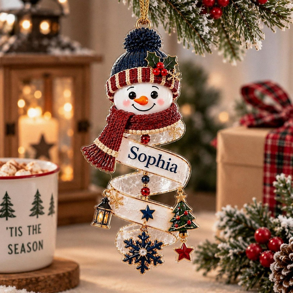 Personalized Snowman Acrylic Ornament, Custom Spiral Christmas Keepsake, Cute Funny Winter Holiday Bauble, Kids Name Christmas Tree Decor, Festive Gift 901a8639-1b30-4fc2-bcf6-7e043bb063bd-hj2.jpg