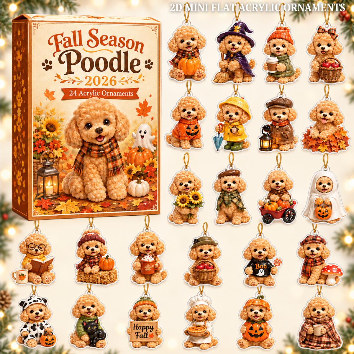 Fall Season Poodle Advent Calendar 2026 - 24-Day Festive Countdown, Acrylic Charms Blind Box - Gift For Poodle Lovers 9029c421-ce93-4b8a-8eae-1f6884fd806f-poodle-text.png