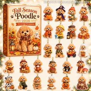 Fall Season Poodle Advent Calendar 2026 - 24-Day Festive Countdown, Acrylic Charms Blind Box - Gift For Poodle Lovers 9029c421-ce93-4b8a-8eae-1f6884fd806f-poodle-text.png