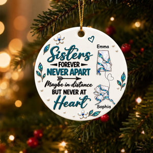 Side By Side Or Miles Apart Sisters Journey - Personalized Real 3D Raised Ornament 90376b4f-2fb7-4a03-b9bd-a5c4e76c3ce2-1-4-.png