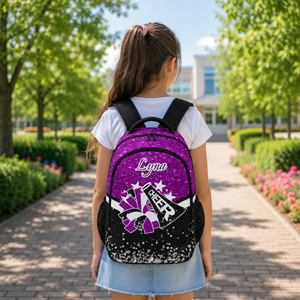 Personalized Cheer Backpack for Cheerleader Customized with Name Shoulder Bag Laptop Backpack for Boys Girls Men Women Casual Daypack Camping Bookbag for Cheer Team trainer Gift