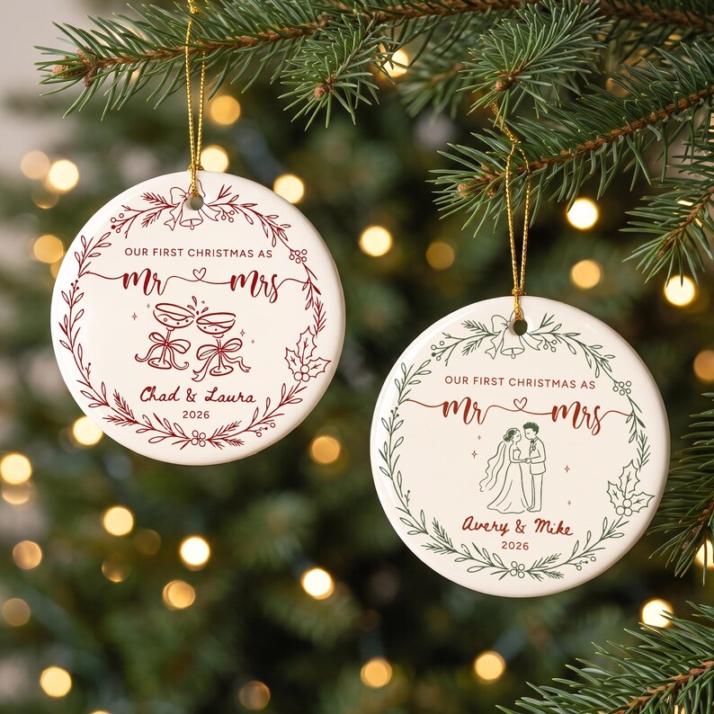 Personalized Engagement Ornament, The Year We Got Engaged Ceramic Keepsake, Custom Couple Ornament with Names and Year, Bride to Be Gift 904bbe51-f3a4-445c-89f4-957e5b3d5e1d-ghfh-6-.jpg
