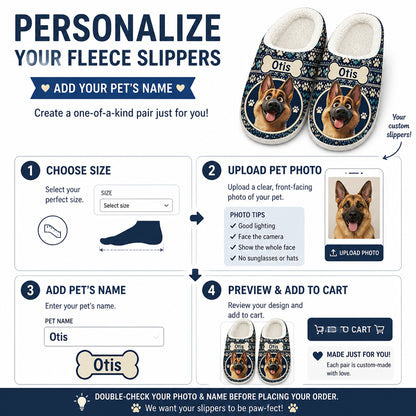 Cozy Pup Name Slippers – German Shepherd Cartoon on Fair Isle - Personalized Fleece Slipper 904ca55a-c03c-4e5e-9012-bb027e1348c7.jpg