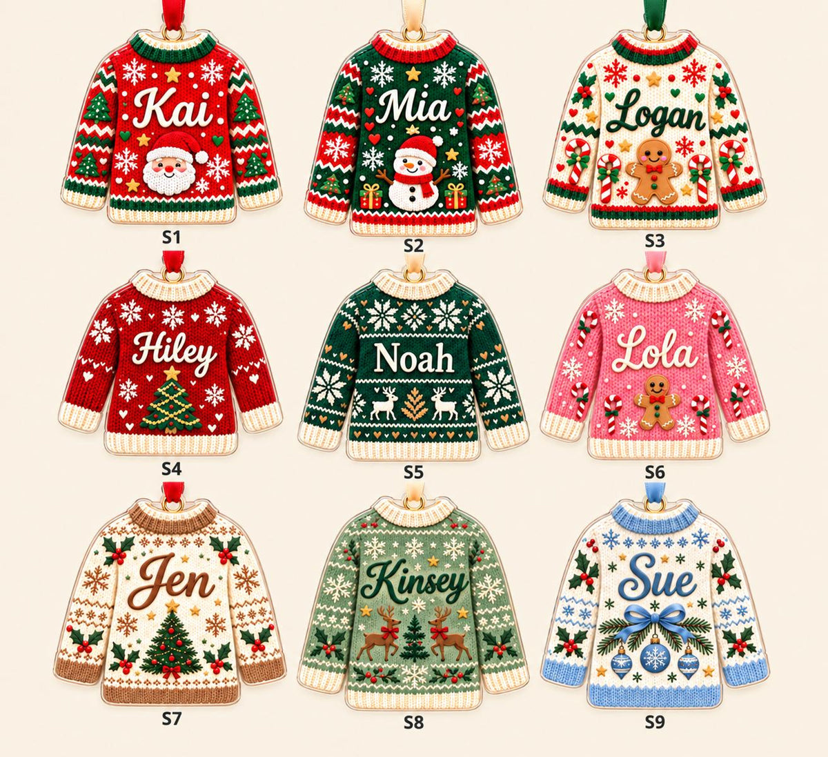 Custom Sweater Christmas Ornament With Name, Baby Name Ornament, Kids Gift 2026 Mini Sweater Letter Name Xmas Tree Decor, Family Ornament 9067a571-e15f-4338-a1eb-62bd5e379e1a-4.jpg