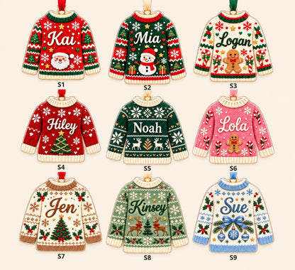 Custom Sweater Christmas Ornament With Name, Baby Name Ornament, Kids Gift 2026 Mini Sweater Letter Name Xmas Tree Decor, Family Ornament 9067a571-e15f-4338-a1eb-62bd5e379e1a-4.jpg