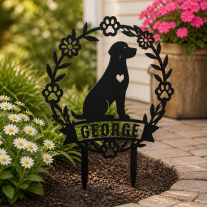 Personalized Dog Heart Wreath Cut Metal Garden Stake - Personalized Cut Metal Sign 906a5dd8-b275-47da-b198-293d33fd2a68.jpg