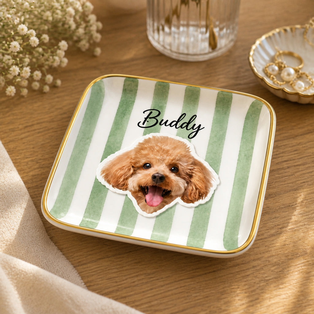 Custom Pet Photo Jewelry Plate – Gingham Cameo - Personalized Jewelry Plate 906fab44-677f-48c9-84cd-966c44b2e732.jpg