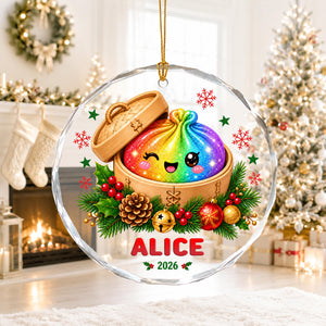 Personalized Glitter Dumpling Ornament, Custom Name Glass Christmas Ornament, Cute Squishy Dumpling Gift for Kids, Holiday Decor 2026 9095f3ed-106f-438c-96d8-42abab4a02ce-1.jpg