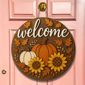 Welcome Fall Wooden Sign, 3D Pumpkin Sunflower Door Hanger, Rustic Autumn Wall Decor, Farmhouse Harvest Front Porch Sign 90bc5e5d-cd36-4c46-92e9-a68716f610bf-banner-4.jpg
