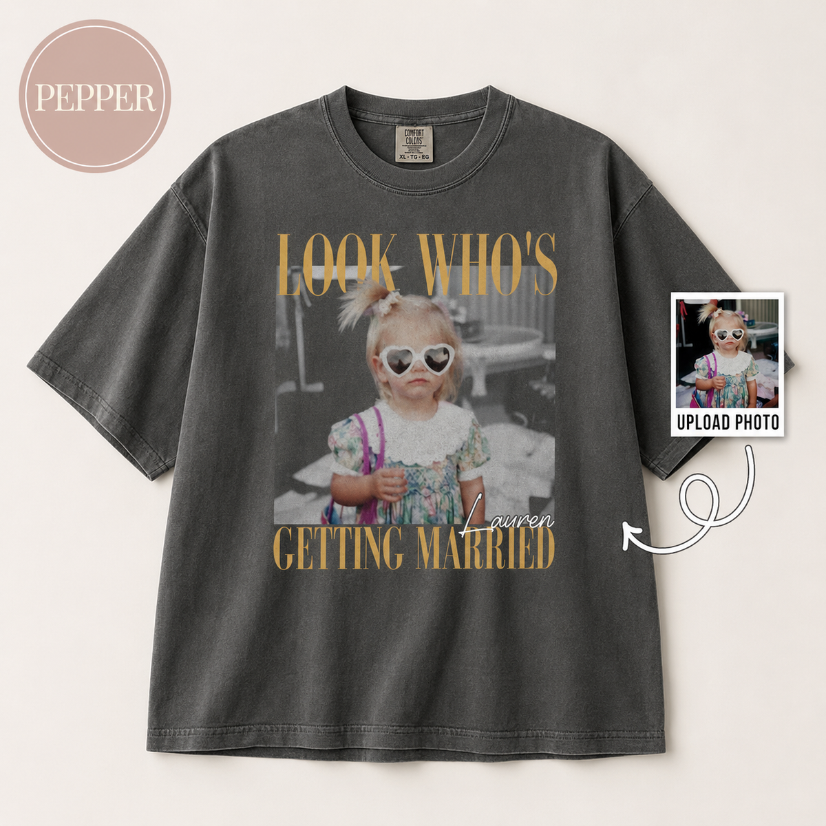 Personalised Bachelorette Shirts, Custom Photo Bride Shirt, Look Who's Getting Married Photo Shirt, Team Bride Shirt, Bridal Shower Gift 90c2d3b7-6d55-4fa5-80a0-6a20e92f4951-4e0b6439-2279-4a2c-ac6d-de9ea3f4c570.png