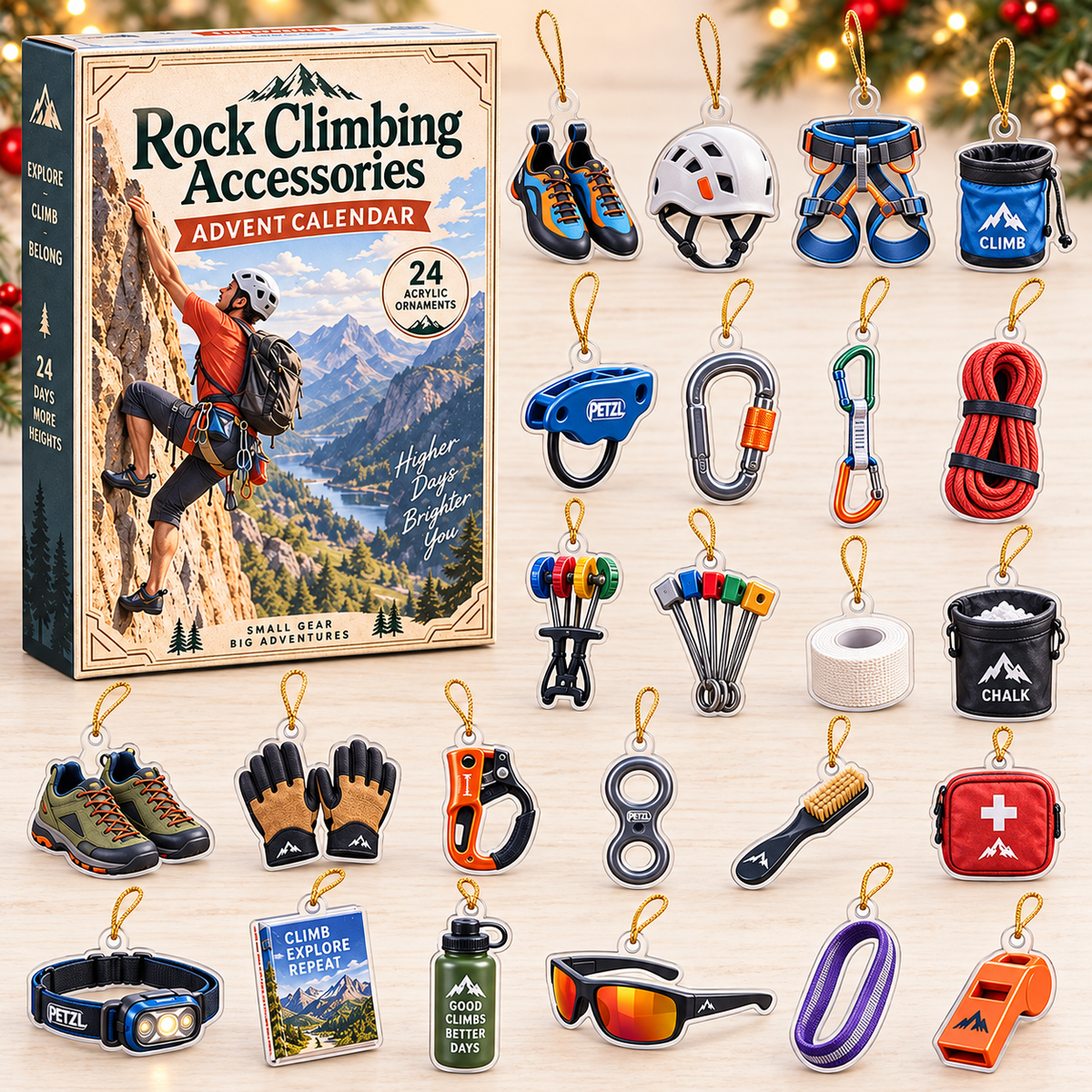 Rock Climbing Accessories Advent Calendar 2026 - 24-Day Festive Countdown, Acrylic Charms Blind Box - Gift For Climbing Lovers 90cd2bee-8ffc-4c7f-8e96-738f2414c162-climb-box-charms.png