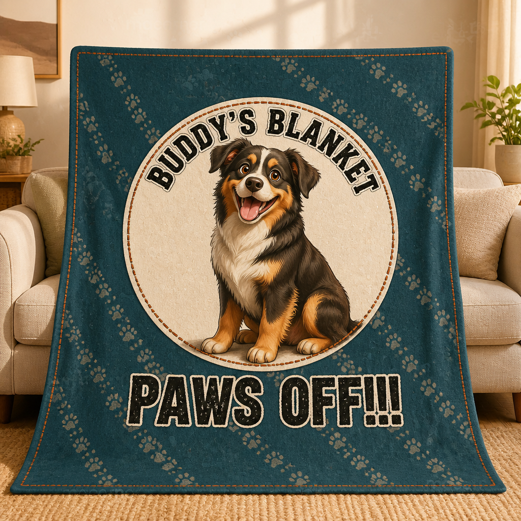 Personalized Dog Blanket - [Pet Name]'s Blanket PAWS OFF!!! - Personalized Blanket 90e5cbe9-0a92-4315-9ed4-d78c37e37c46.png