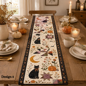 Halloween Quilted Table Runner, Fall Table Runner, Pumpkin Cat Ghost Bat Table Decor, Spooky Autumn Dining Table Runner Halloween Home Decor 90fcc146-4048-46ce-b4a8-3f9bd9741bac-banner-5.png