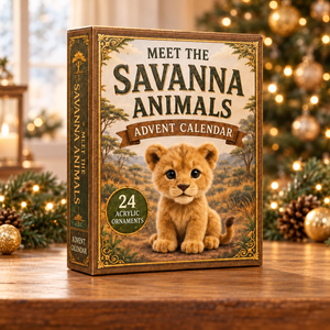 Savanna Animals Life Advent Calendar 2026 - 24-Day Festive Countdown, Acrylic Charms Blind Box - Gift For Animal Lovers 91063cff-2854-4cec-b1e9-6f3971e4d8dd-savanna-box.png