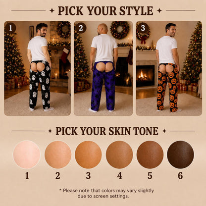 Personalized Funny Halloween Backless Pajama Pants, Custom Pumpkin Spooky Men Lounge Pants 9116606a-d5af-4ab6-94e0-29af39f9da23-2.jpg